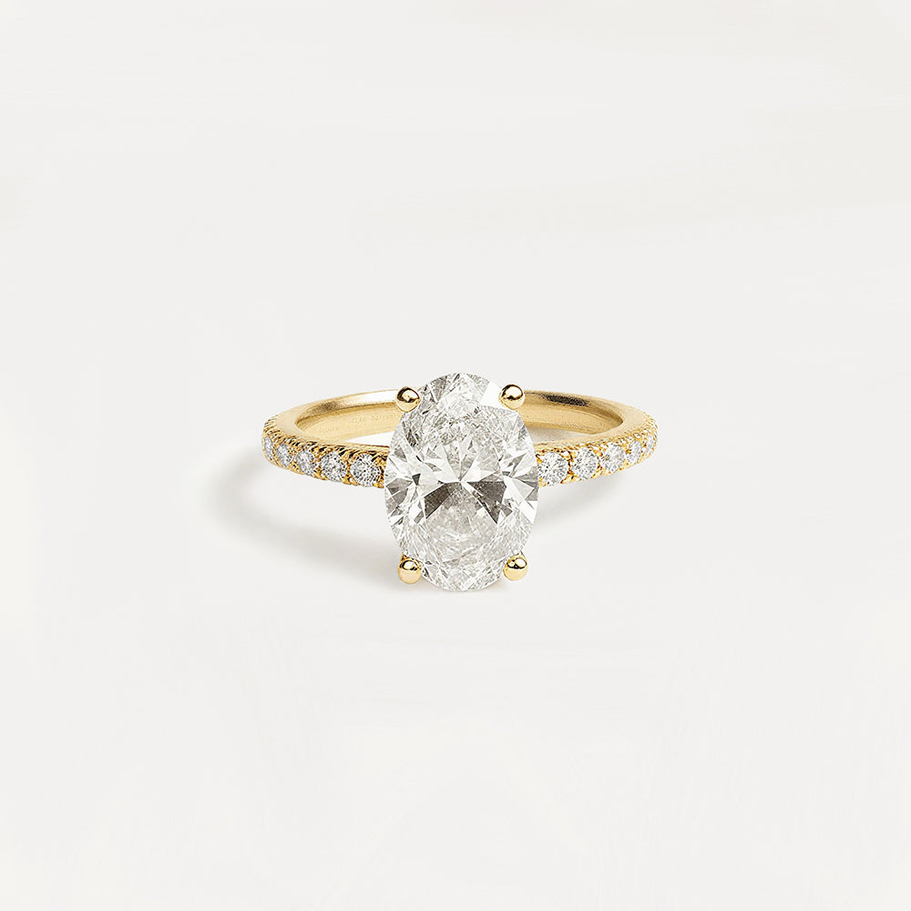 Gold Orbit Ring with Celestial Band Detail