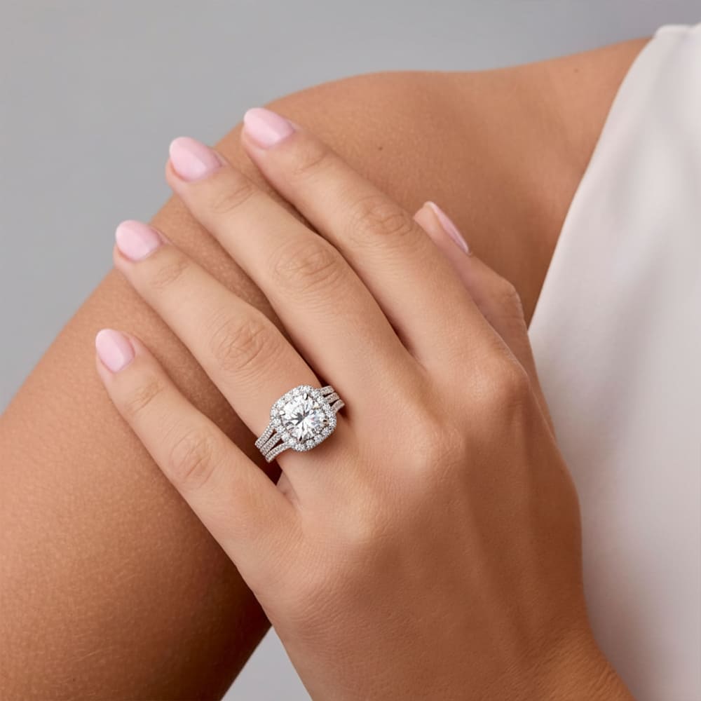 Silver Eternity Ring Set — 3-in-1 Stacking Bands