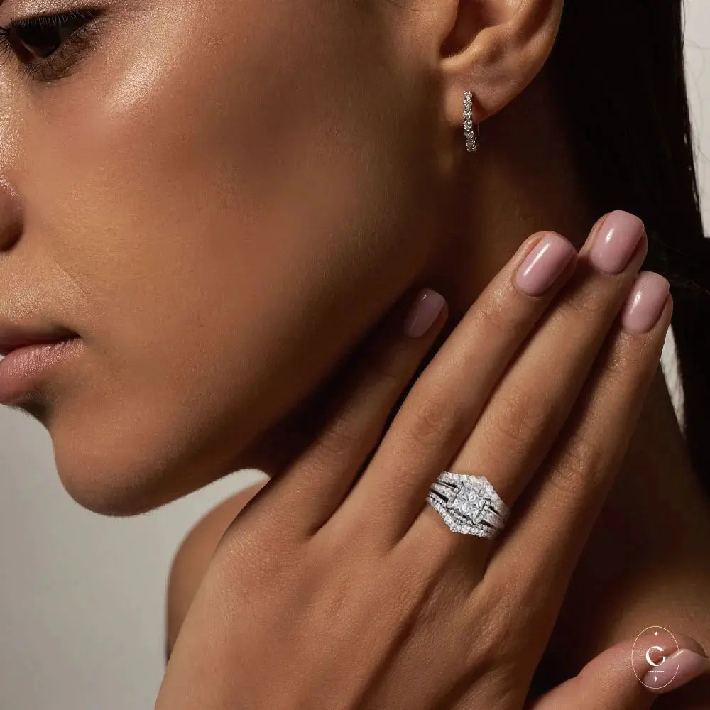 Silver Five-in-One Orbit Ring Set