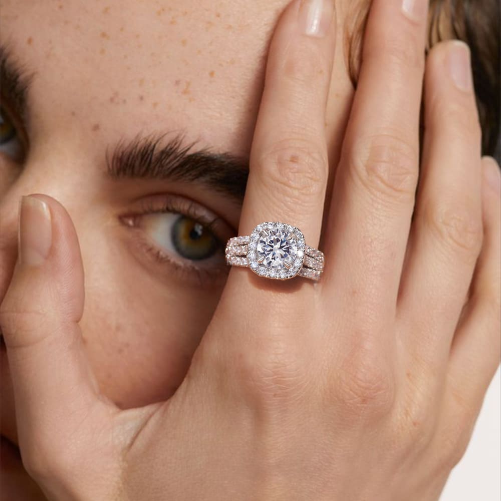 Silver Eternity Ring Set — 3-in-1 Stacking Bands