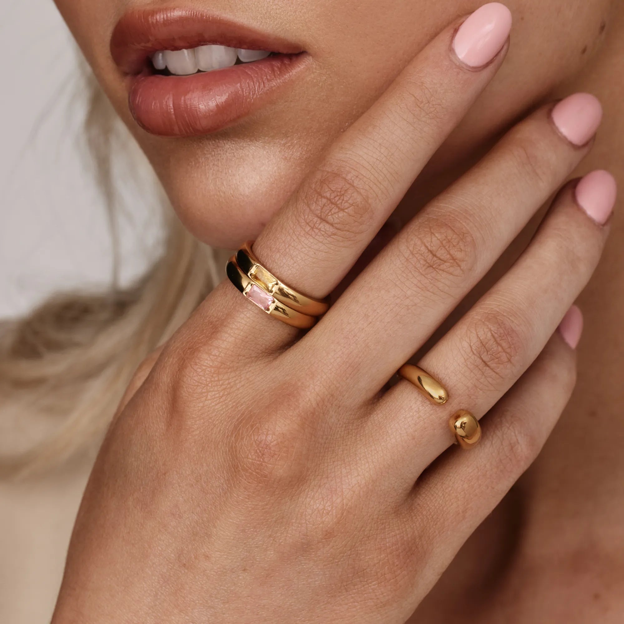 Gold Open Form Ring