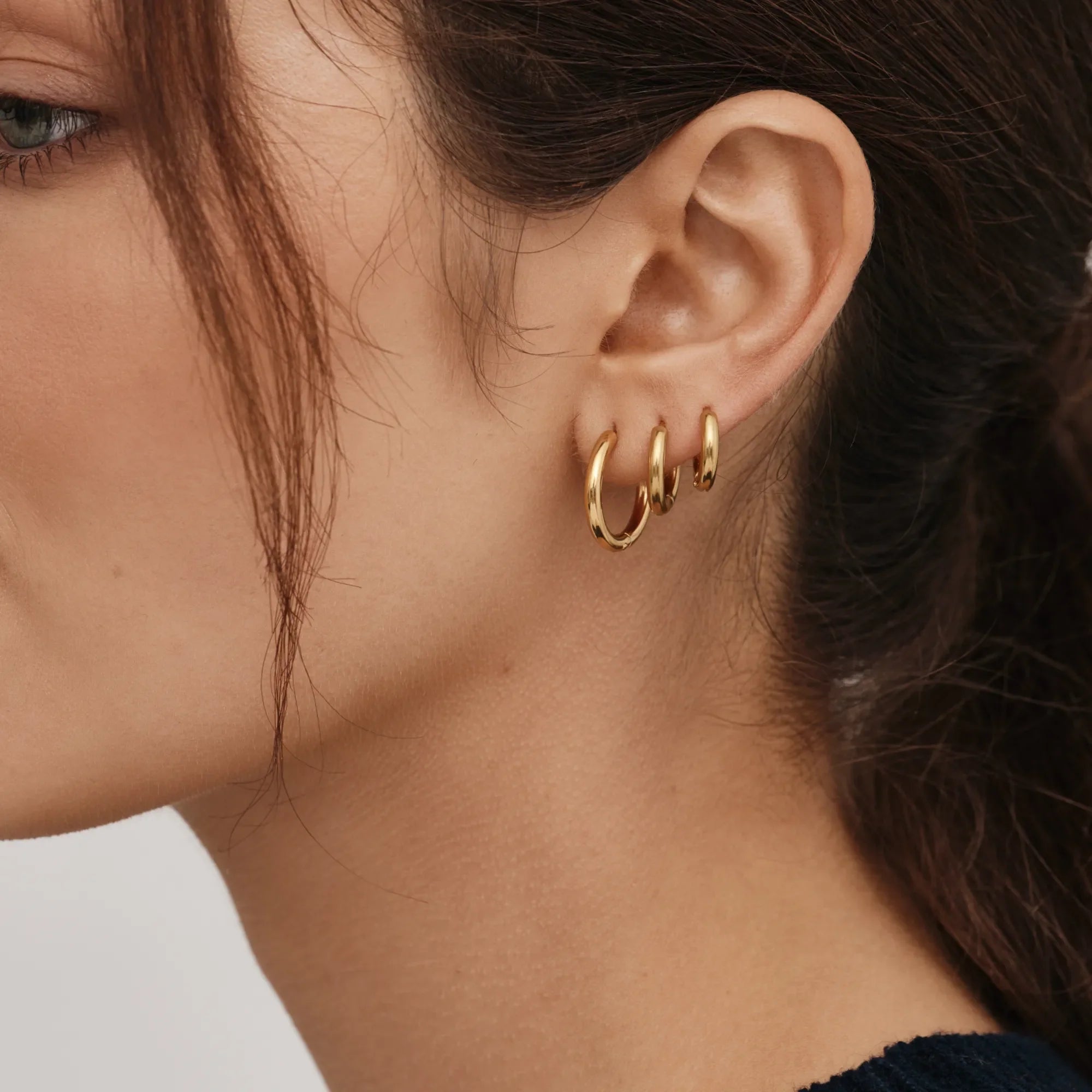 Gold Hoop Earring Set