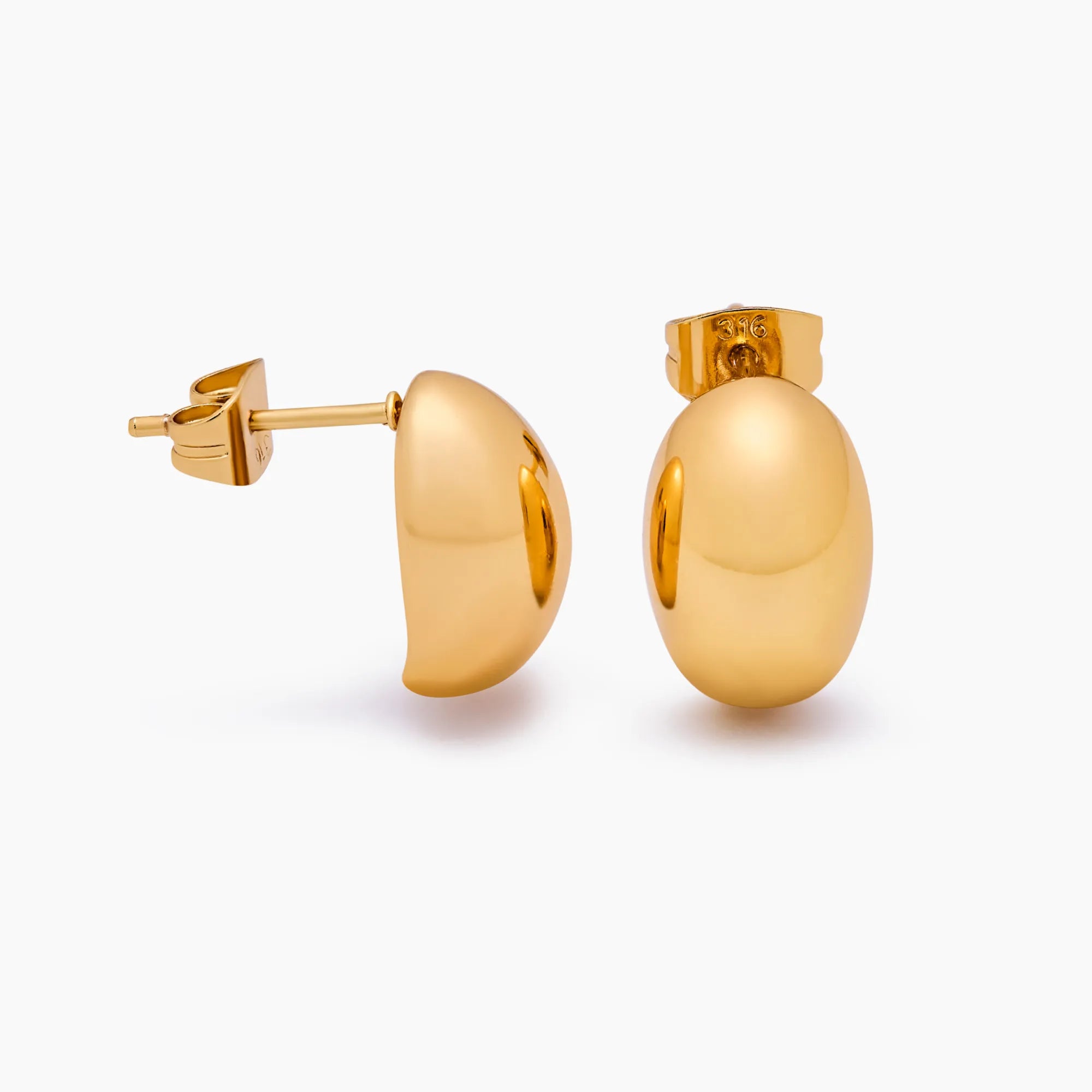 Ella | Gold Dome Studs
