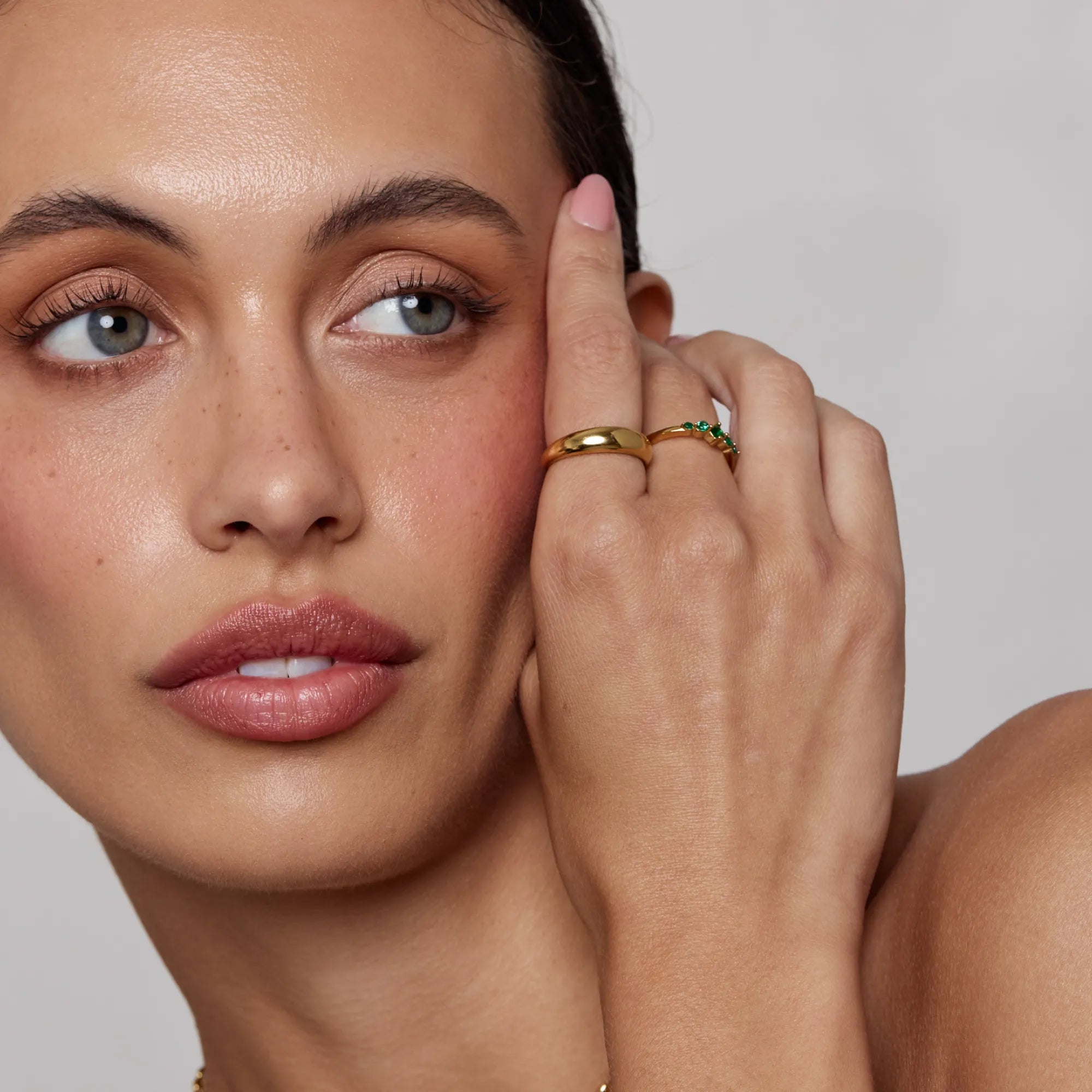 Gold Sculpted Dome Ring