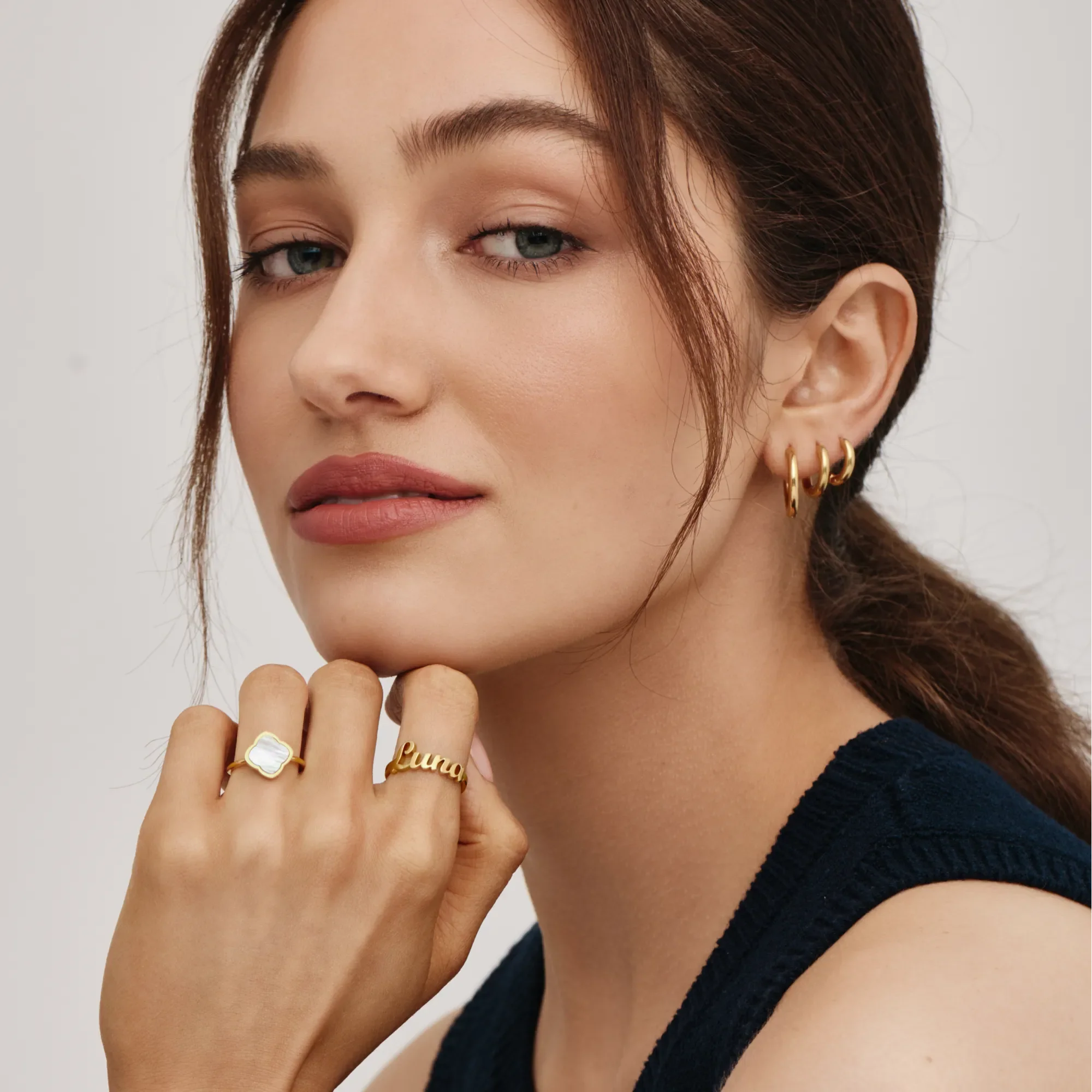 Gold Clover Wrap Ring