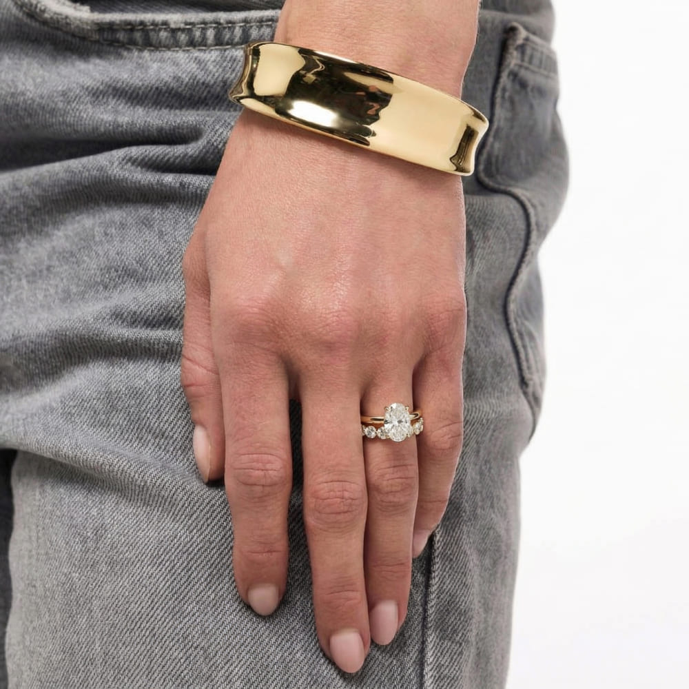 Stacking Ring Set with Morning Dew Design