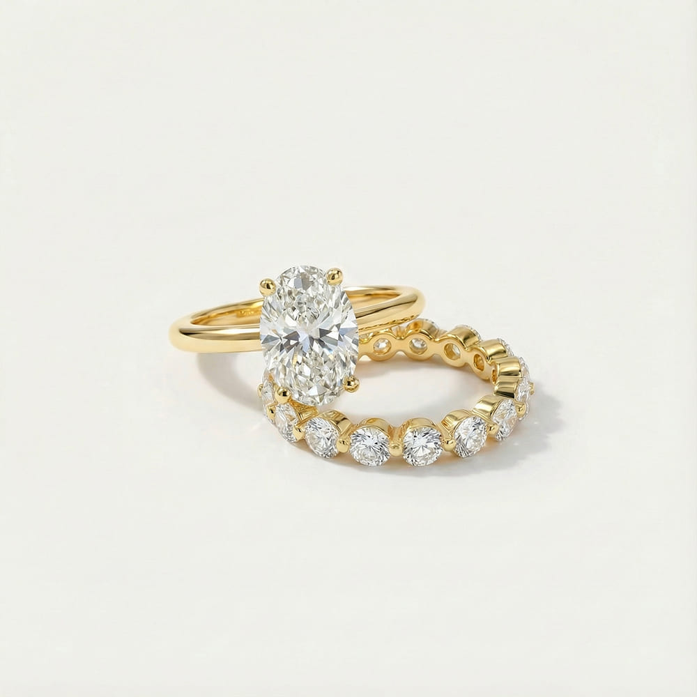 Stacking Ring Set with Morning Dew Design