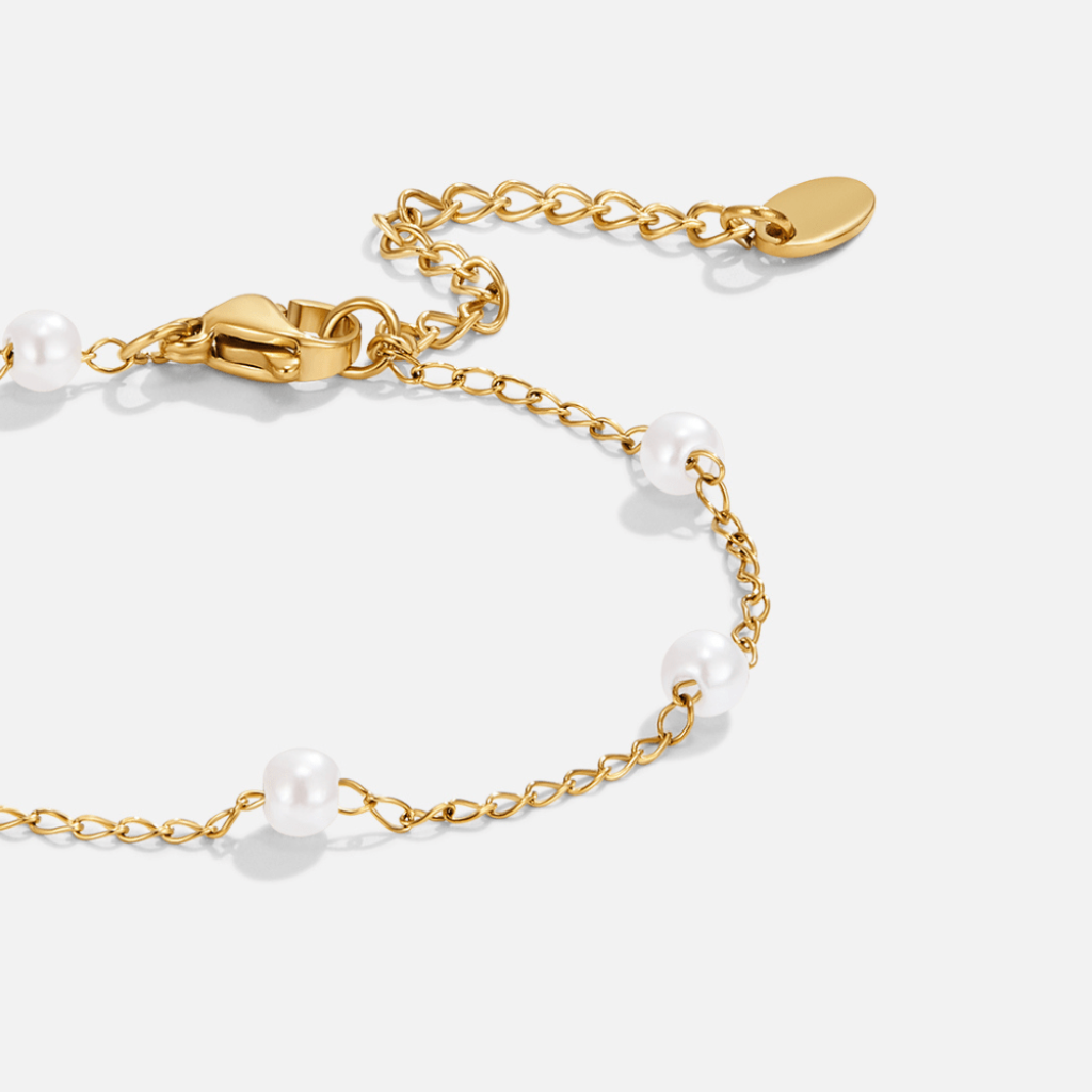 Gold Plated Bracelet with Freshwater Pearls