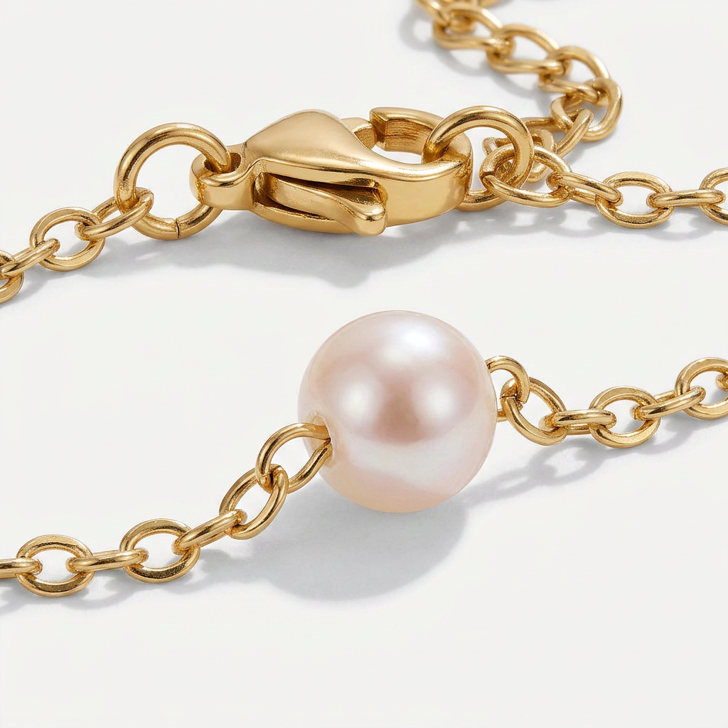 Gold Plated Bracelet with Freshwater Pearls