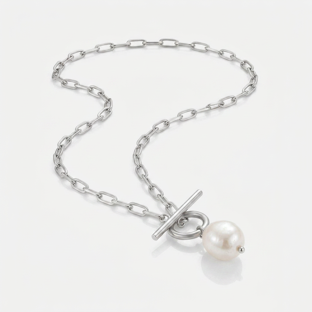 Freshwater Pearl Necklace with Toggle Pendant
