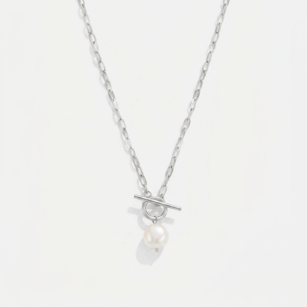 Freshwater Pearl Necklace with Toggle Pendant