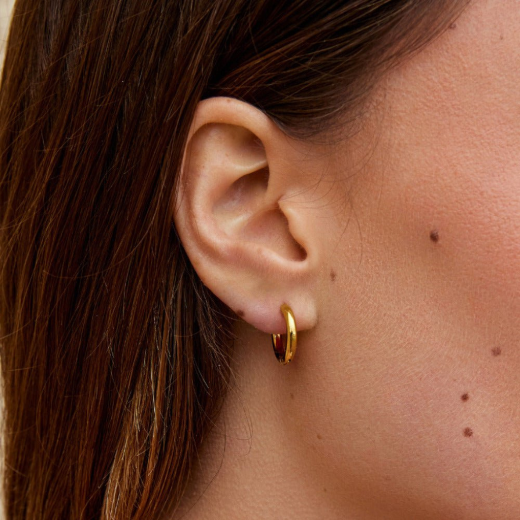 Gold Trio Mini Hoop Set with Layered Hoop Design