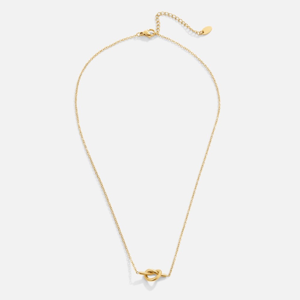 Knot Pendant Necklace Minimal Chain Design