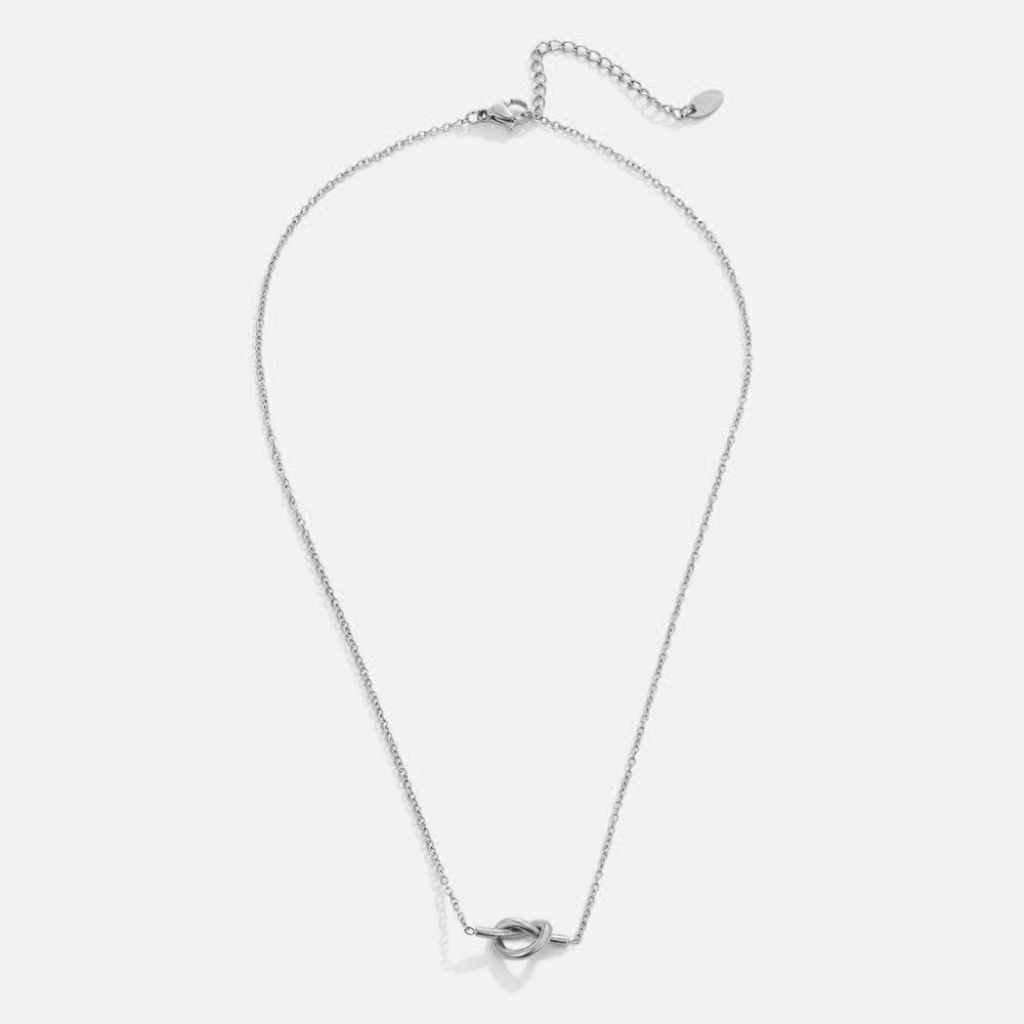 Knot Pendant Necklace Minimal Chain Design
