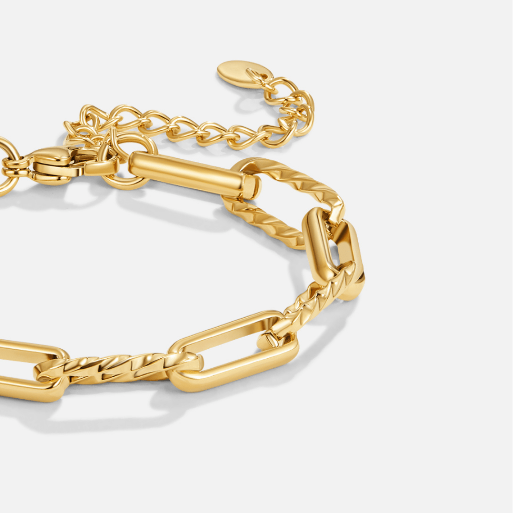 Jihan Chunky Chain Bracelet with Mixed Links