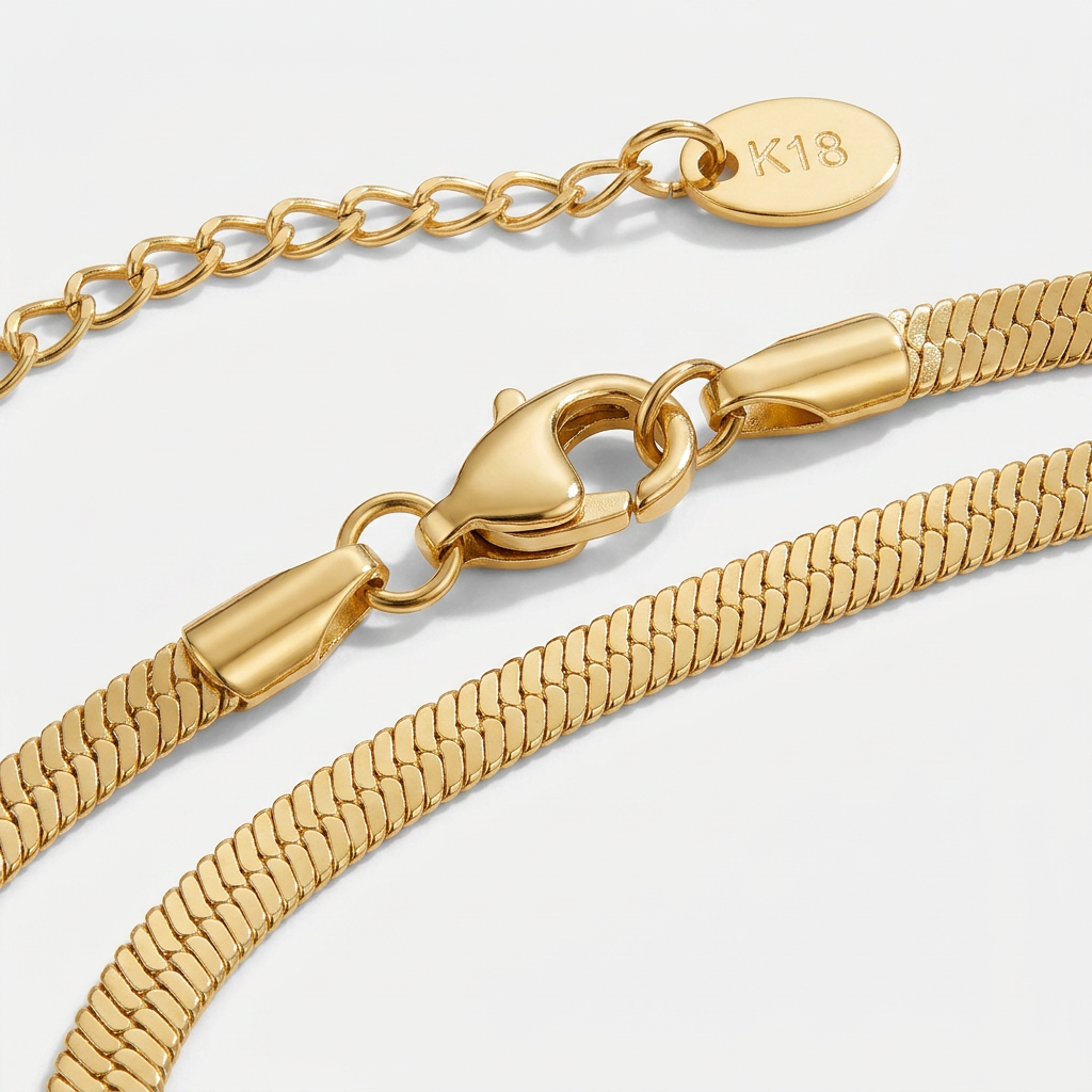Slim Snake Chain Bracelet with Smooth Finish