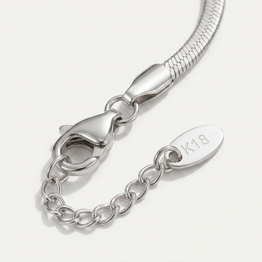 Slim Snake Chain Bracelet with Smooth Finish