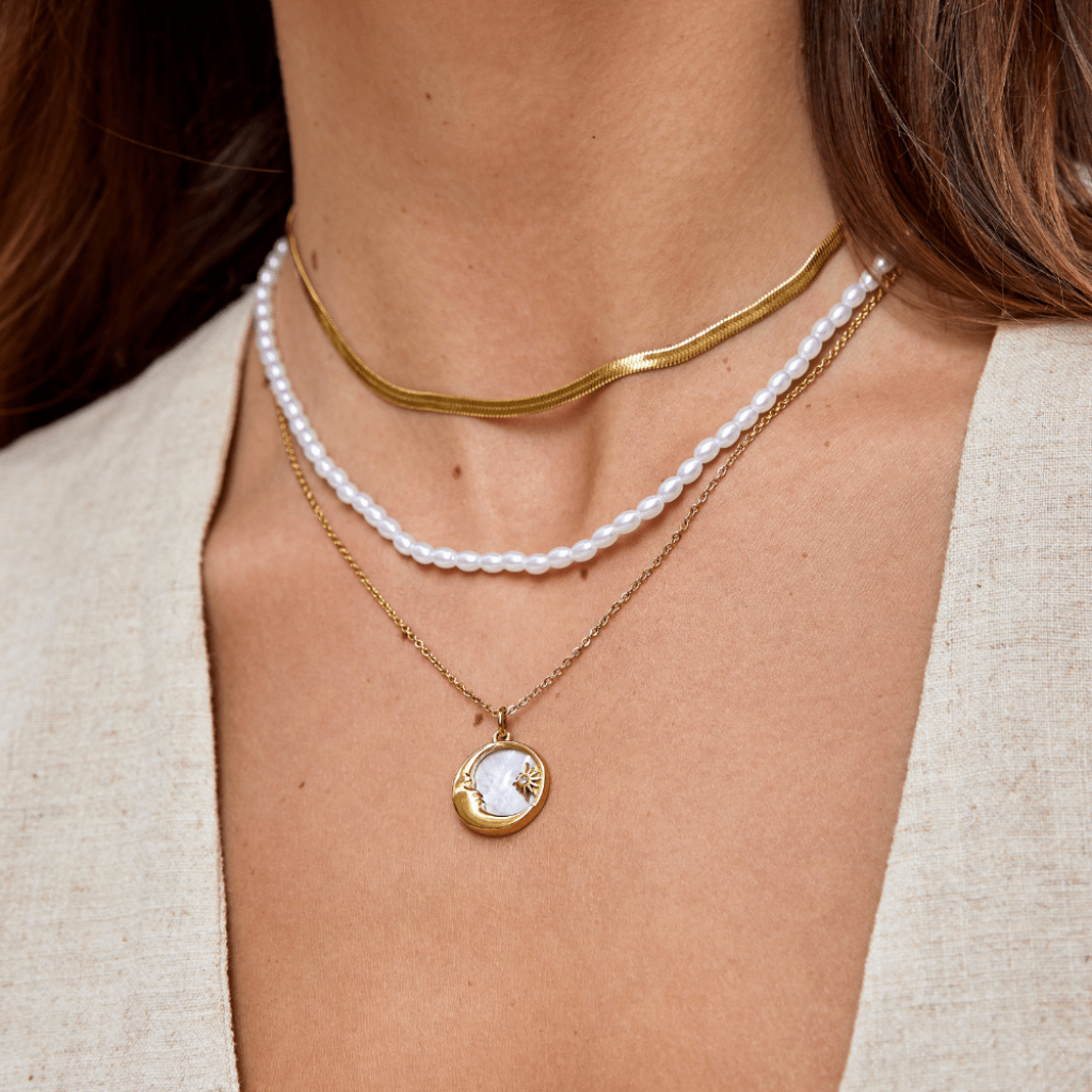 Gold Snake Chain Necklace with Sleek Link Design
