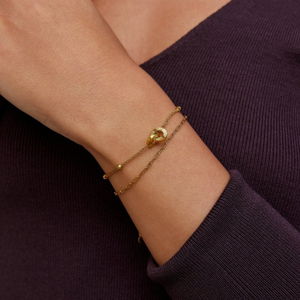 Bracelet with Interlocking Loop Detail