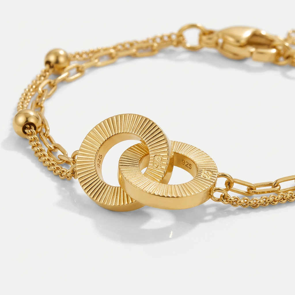 Bracelet with Interlocking Loop Detail