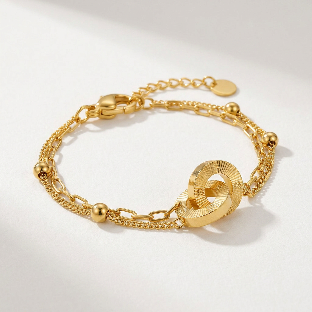 Bracelet with Interlocking Loop Detail