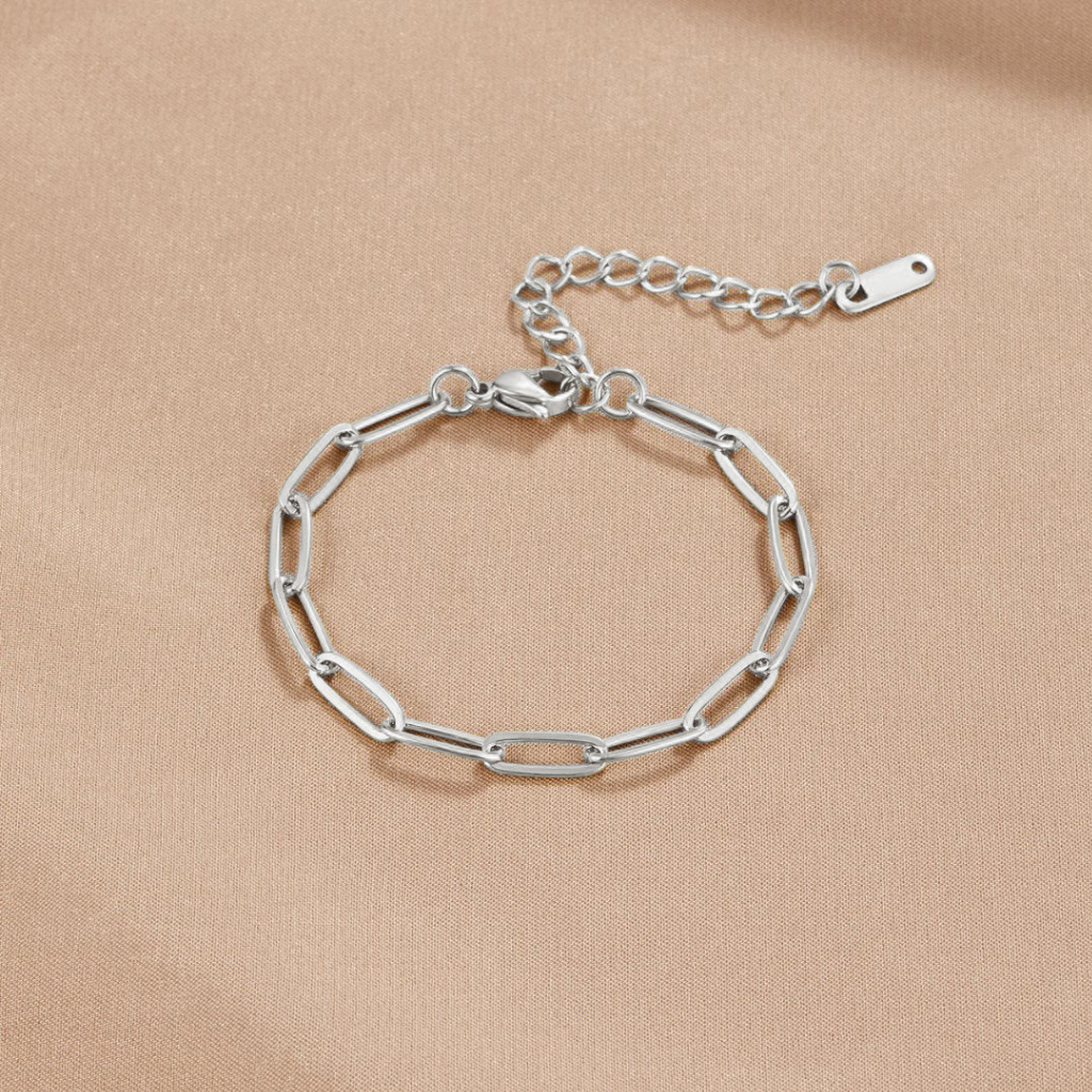 Adjustable Paperclip Chain Bracelet