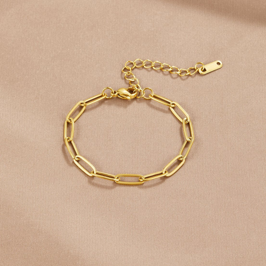 Adjustable Paperclip Chain Bracelet
