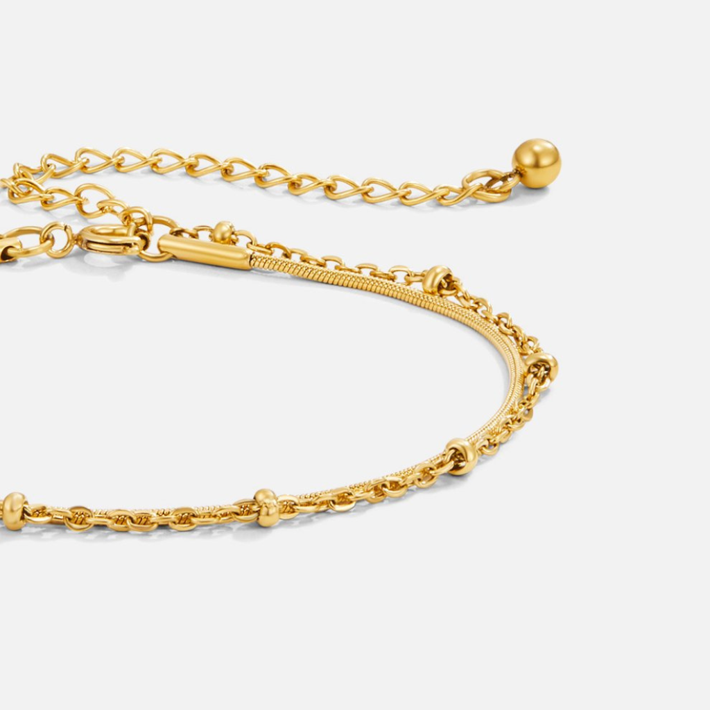 Gold Layered Bracelet with Multi-Strand Design