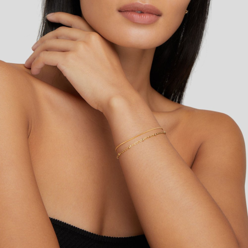 Gold Layered Bracelet with Multi-Strand Design