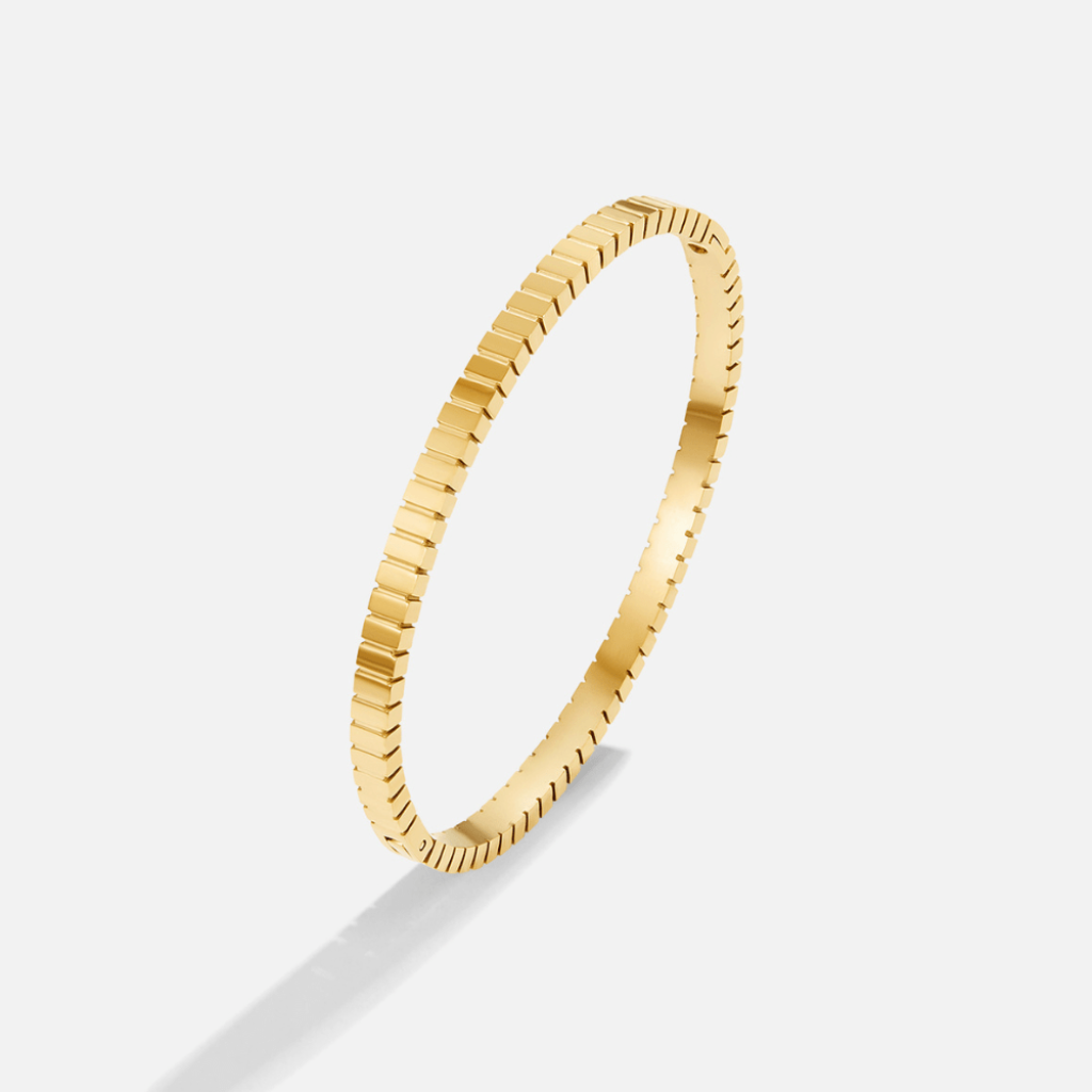 Gold Bangle Bracelet with Smooth Finish