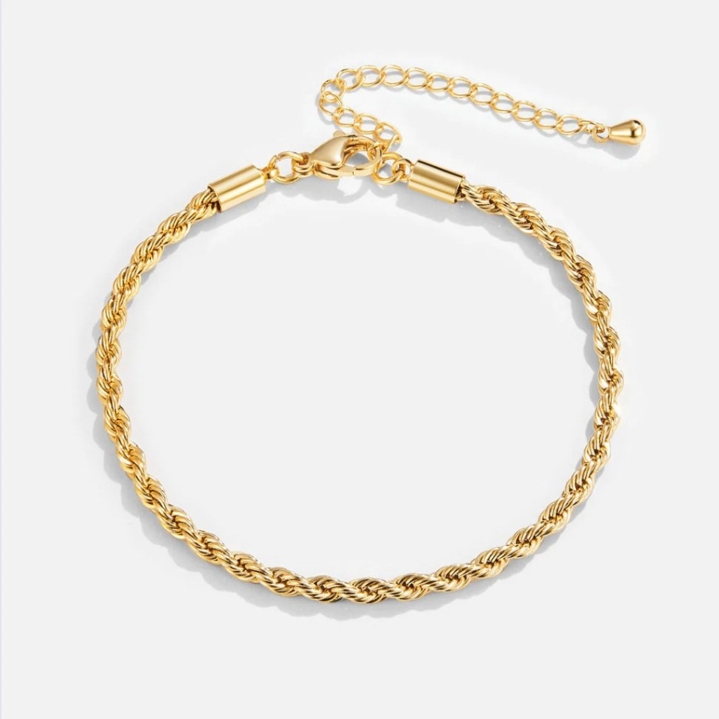 Twisted Chain Bracelet with Rope Design