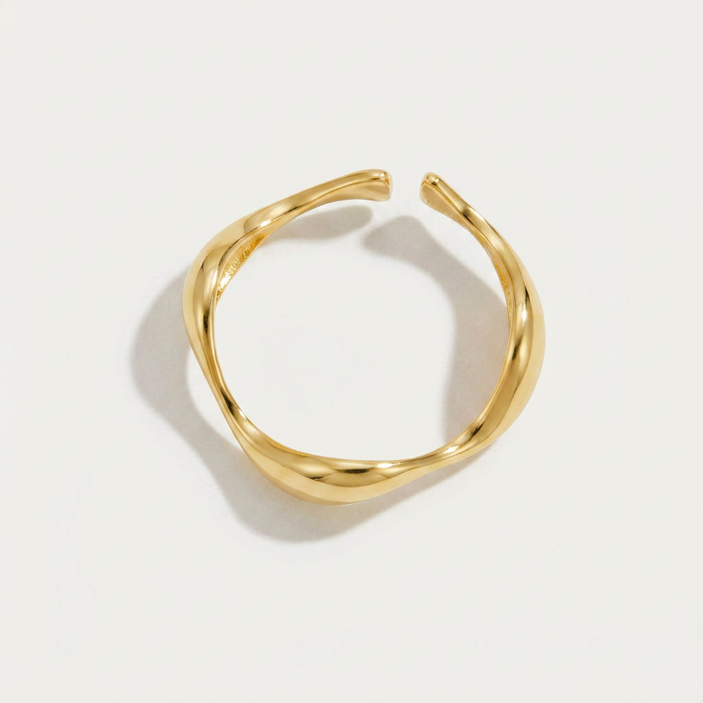 Wave Ring with Organic Open Shape