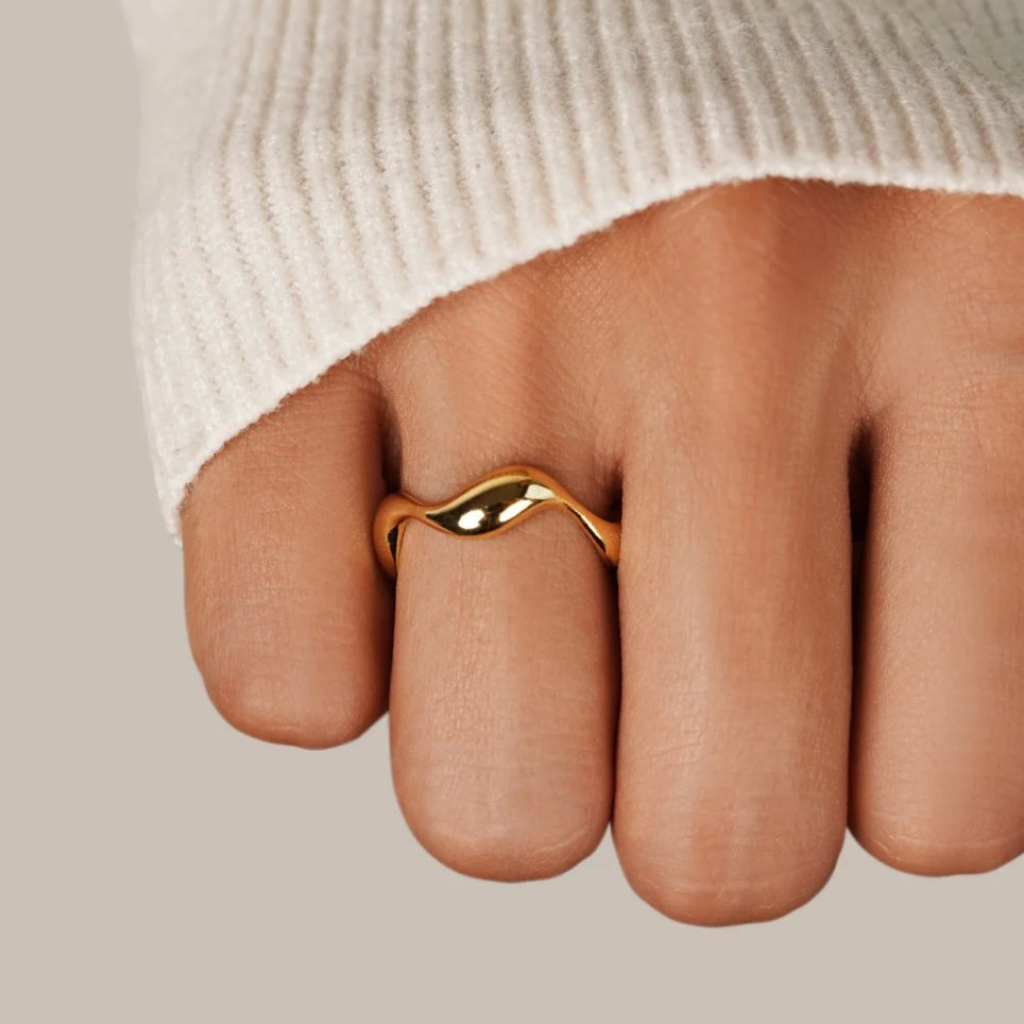 Wave Ring with Organic Open Shape