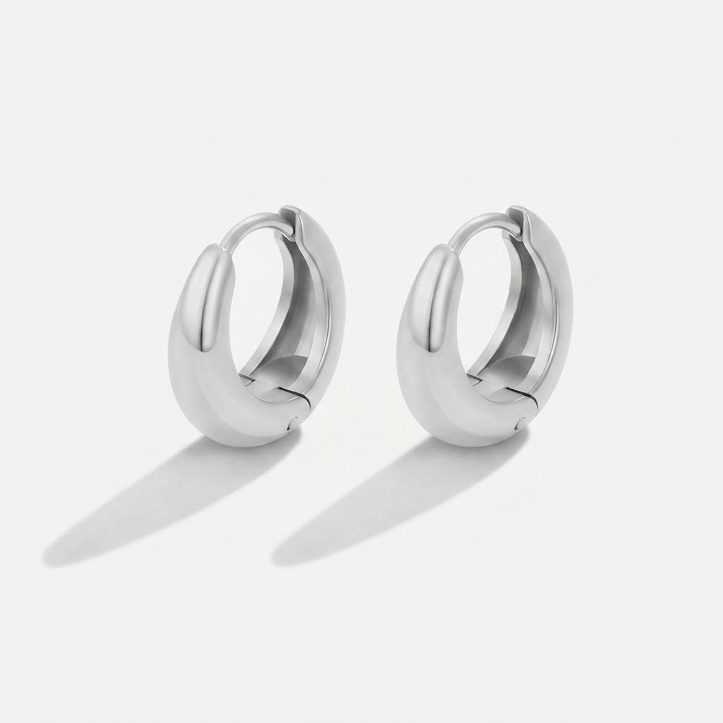 Hoop Earrings with Rounded Shape