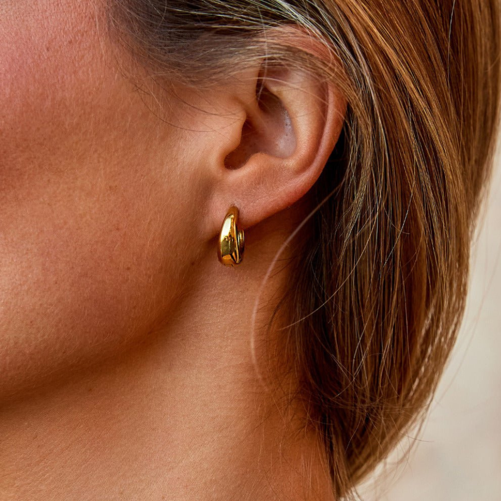 Hoop Earrings with Rounded Shape