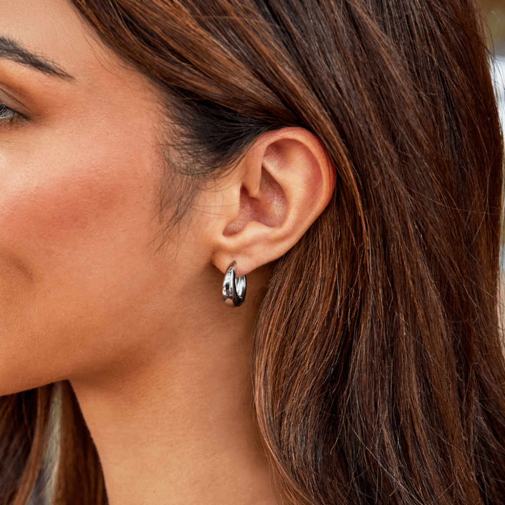Hoop Earrings with Rounded Shape