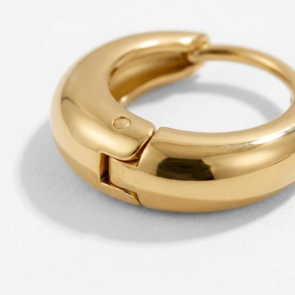 Hoop Earrings with Rounded Shape