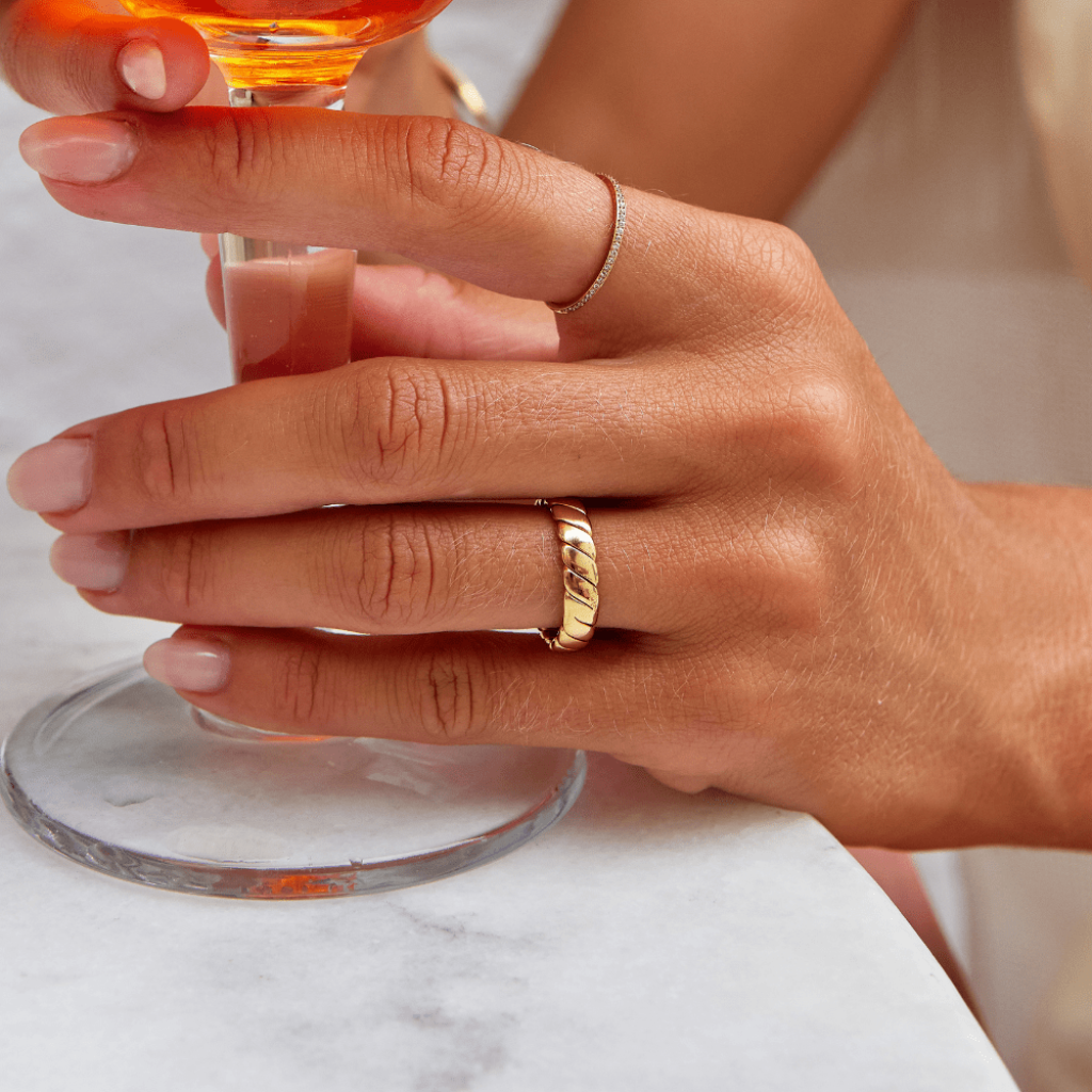 Gold Plated Twisted Infinity Ring