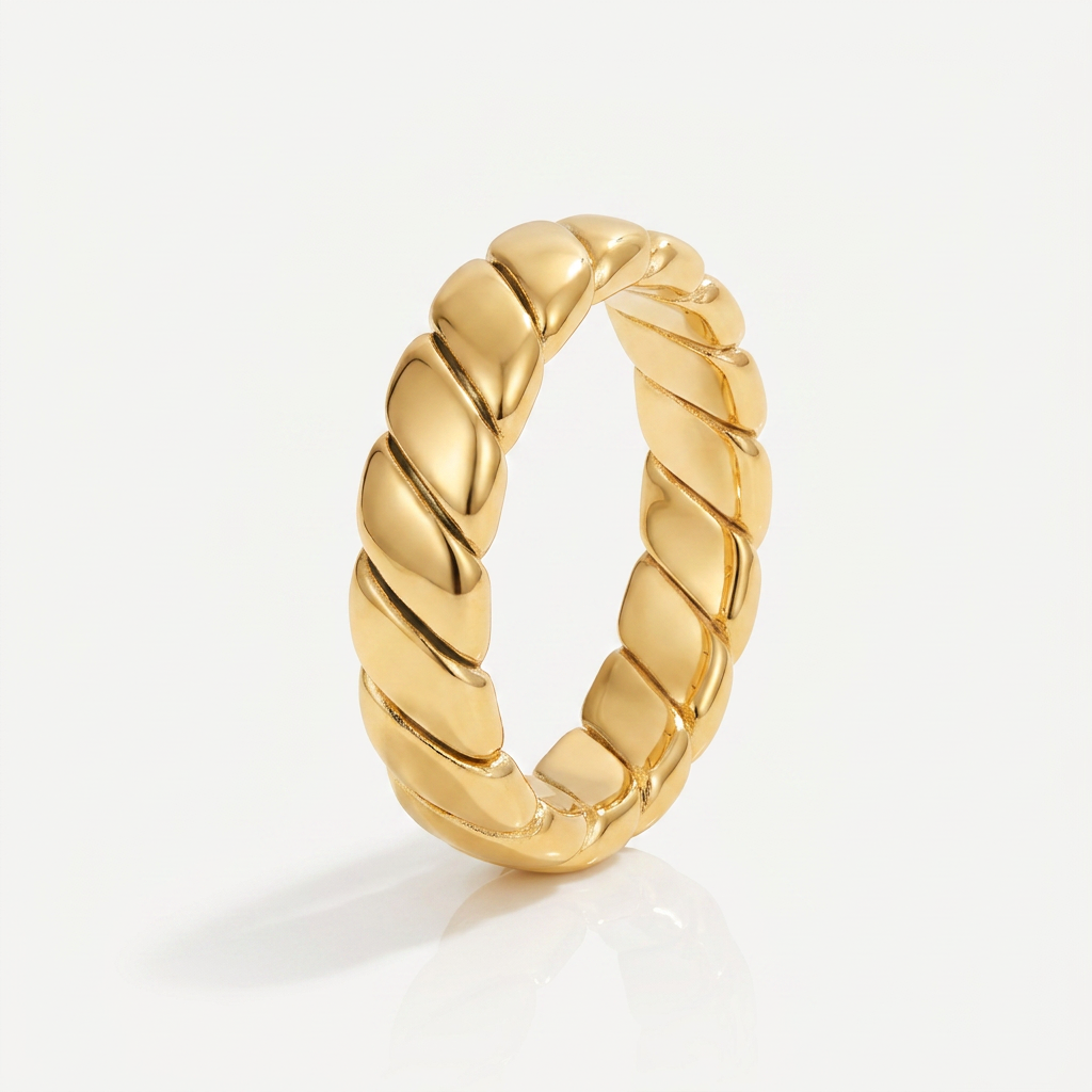 Gold Plated Twisted Infinity Ring
