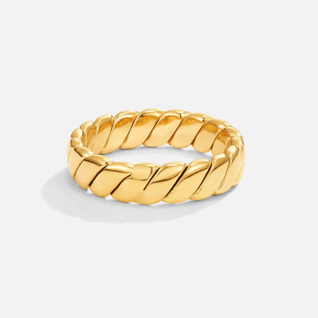 Gold Plated Twisted Infinity Ring