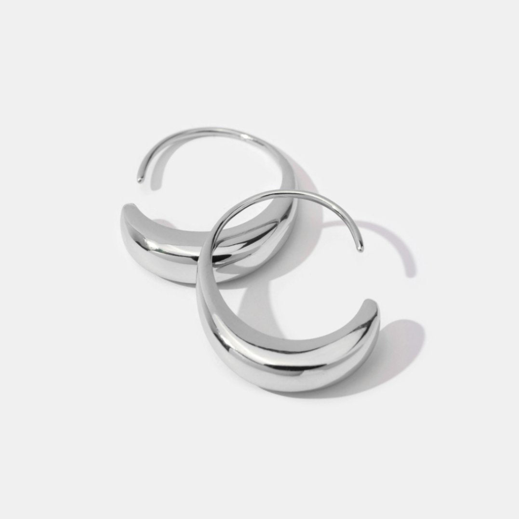 Classic Drop Hoop Earrings