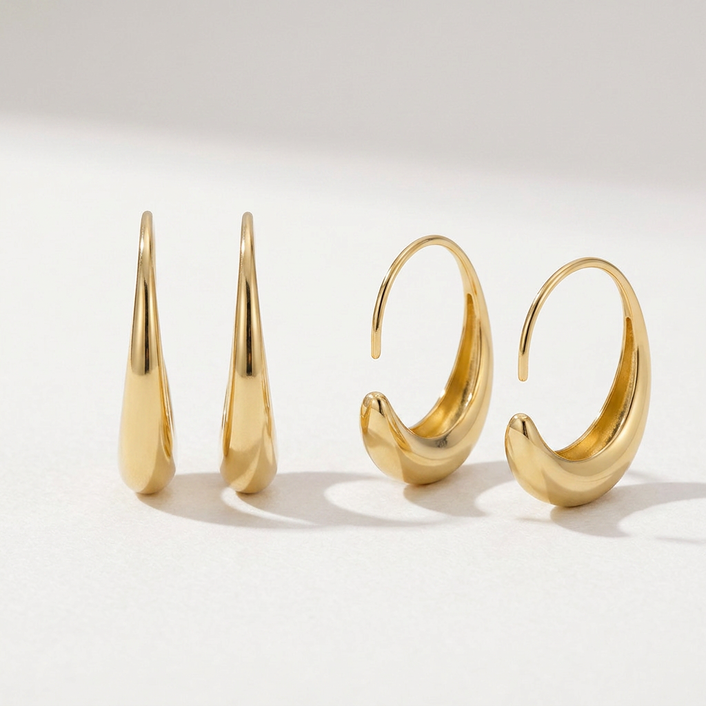 Classic Drop Hoop Earrings