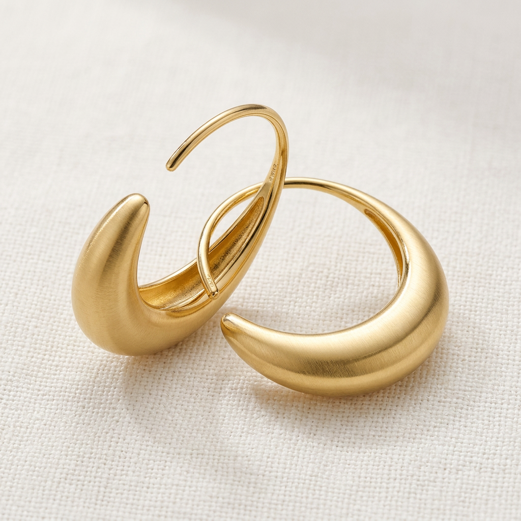 Classic Drop Hoop Earrings