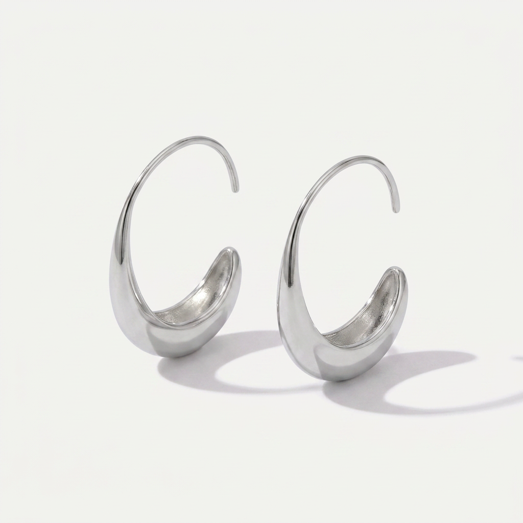 Classic Drop Hoop Earrings