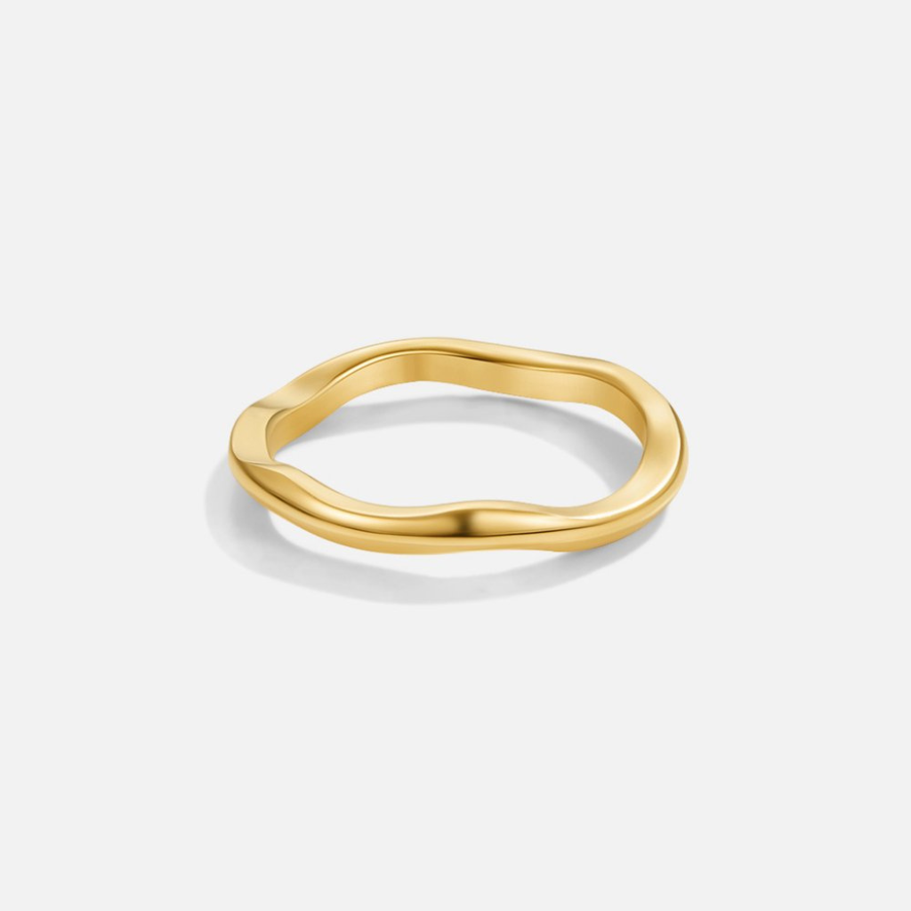 Ring Set with Organic Wave Bands