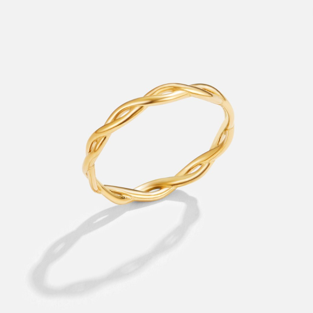 Twist Ring with Infinity Braided Design
