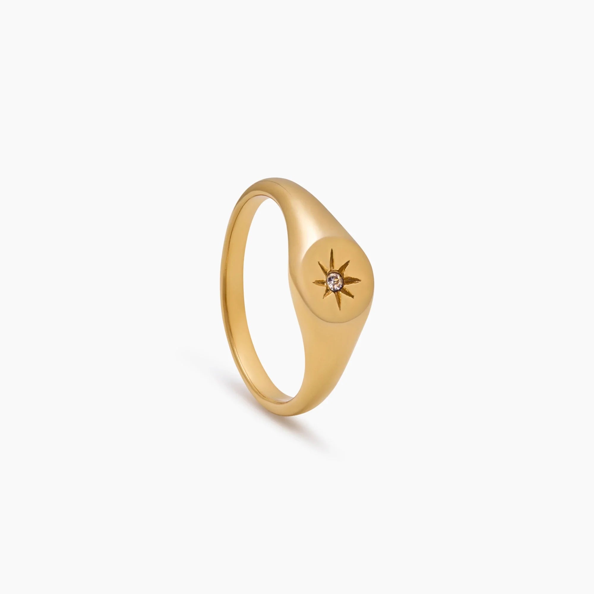 Stella | Gold Signet Ring