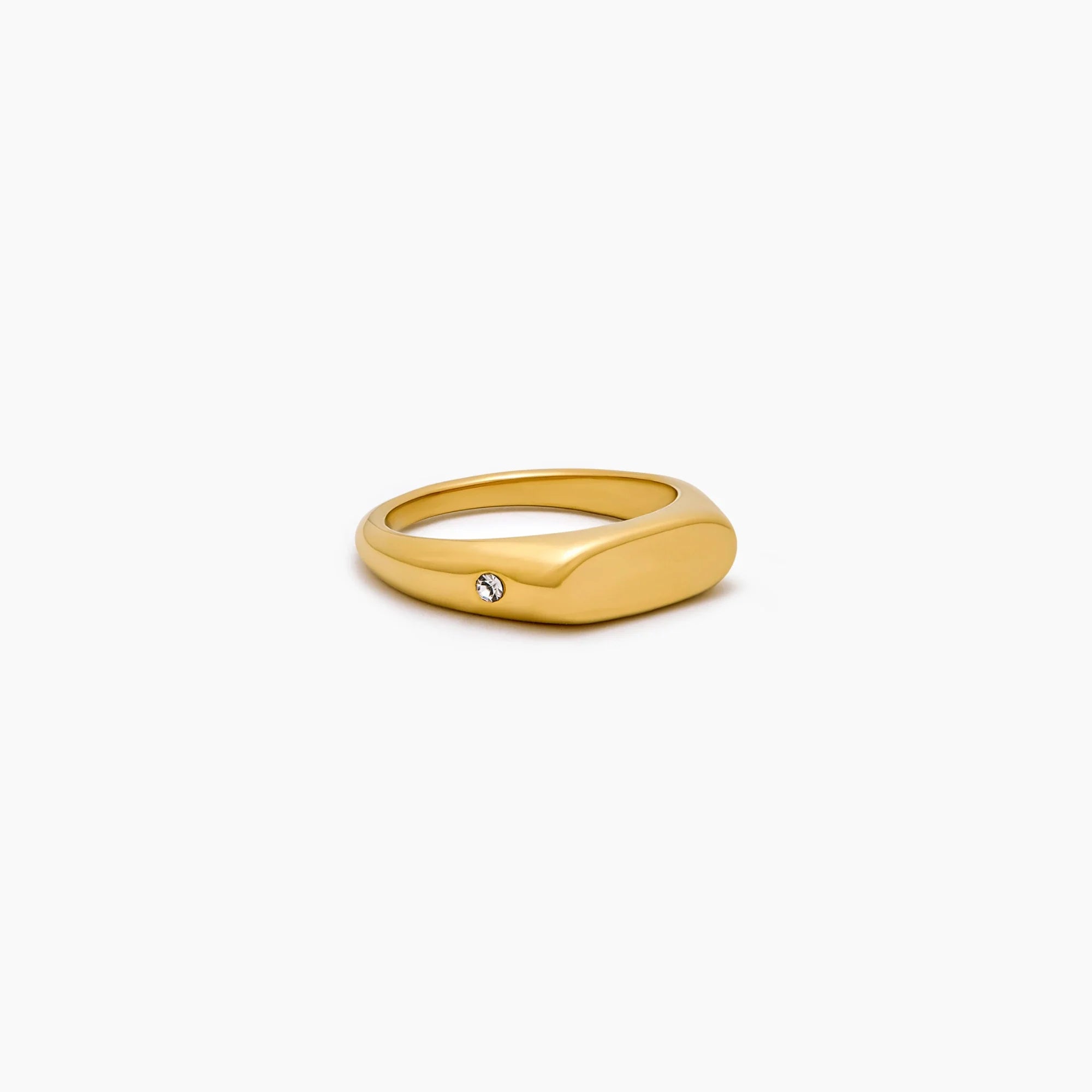 Gold Twin Star Signet Ring