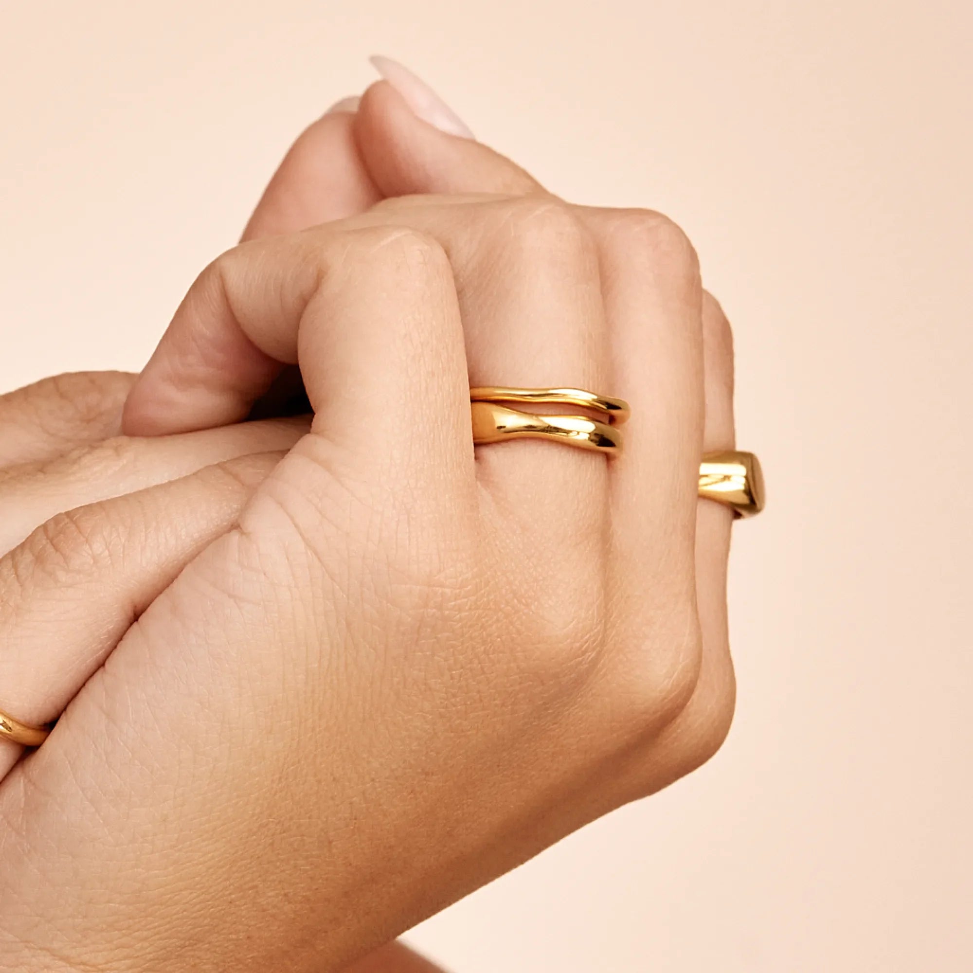 Gold Stackable Rings Set