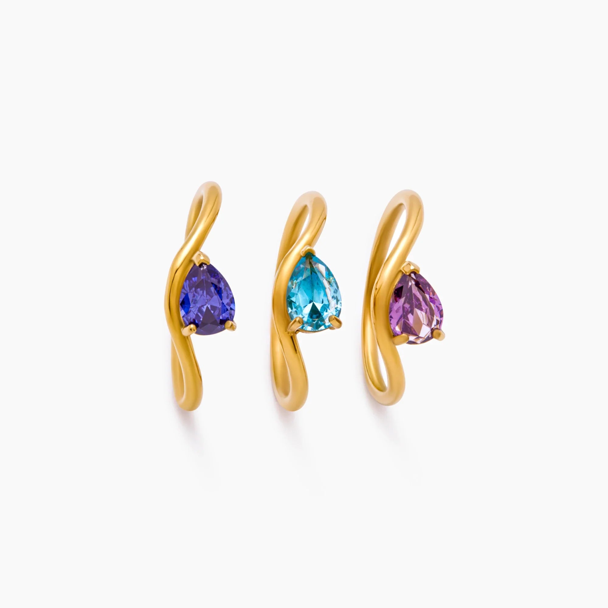 Gold Birthstone Promise Ring